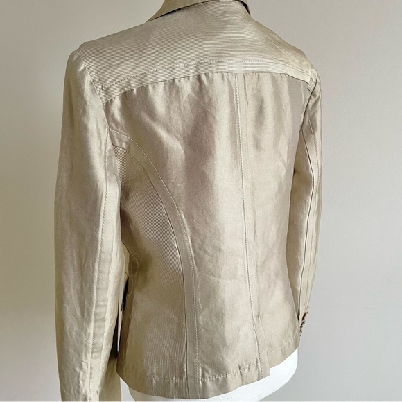 Orwell Gold Luster Fitted Designer Jacket, size 10 - Picture 2 of 10